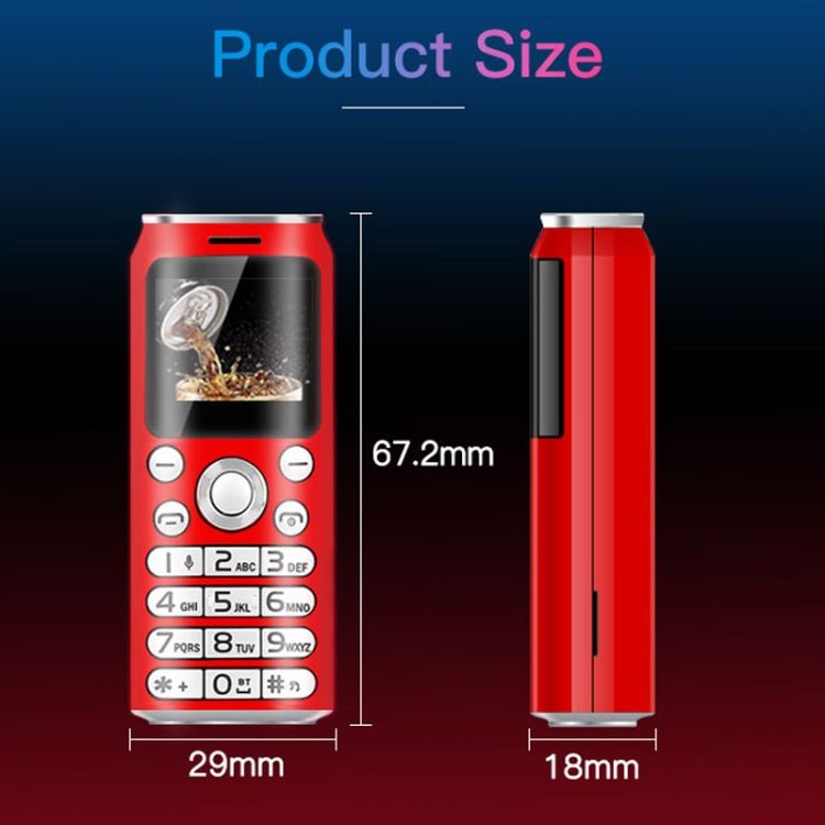 Satrend K8 Mini Mobile Phone, 1.0 inch, Hands Free Bluetooth Dialer Headphone, MP3 Music, Dual SIM, Network: 2G(White) - Mega Discount Store LebanonLebanon
