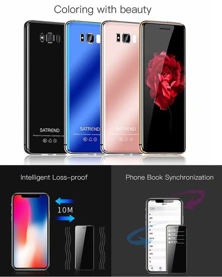 SATREND S10 Card Mobile Phone, 2.4 inch Touch Screen, MTK6261D, Support Bluetooth, FM, GSM, Dual SIM(Gold) - Mega Discount Store LebanonLebanon