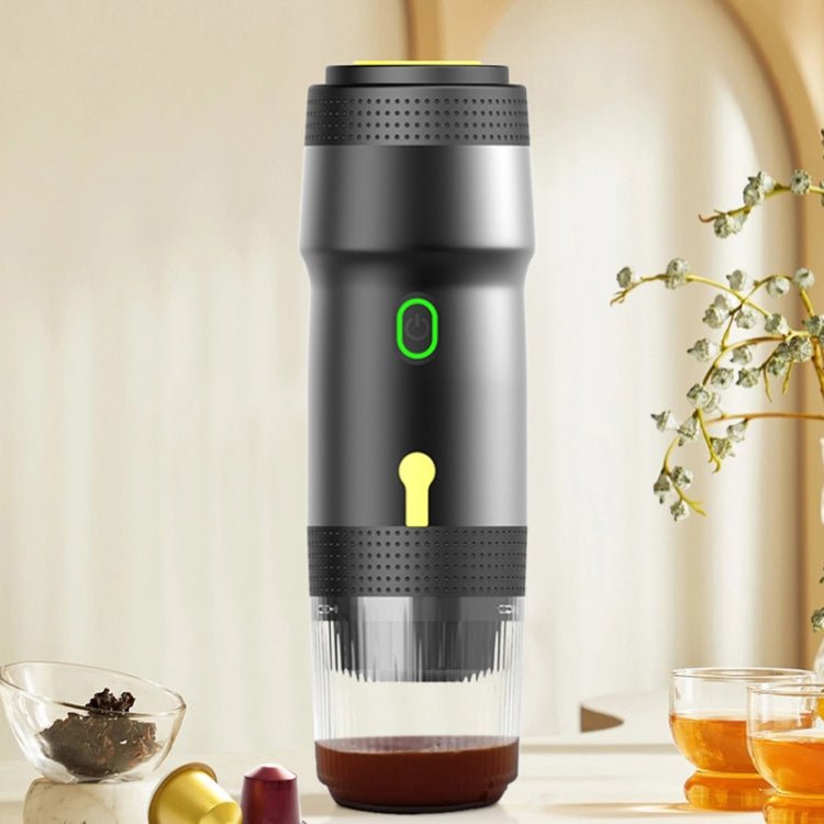 Self - heating Portable Coffee Machine Compatible With Large / Small Capsules and Ground Coffee (Black) - Mega Discount Store LebanonLebanon