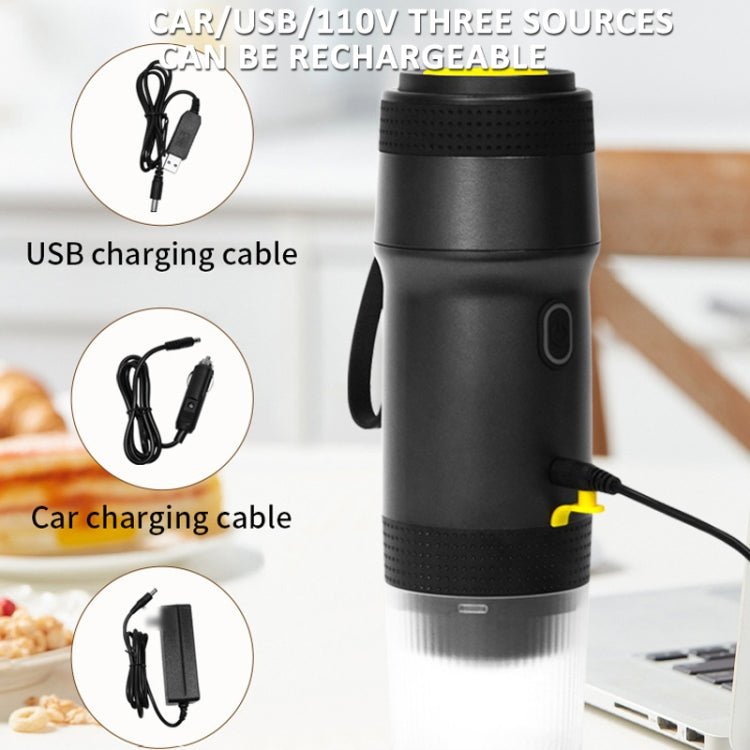 Self - heating Portable Coffee Machine Compatible With Large / Small Capsules and Ground Coffee (Black) - Mega Discount Store LebanonLebanon