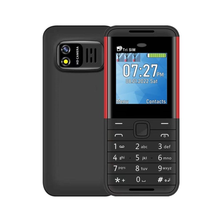 SERVO BM5310 Mini Mobile Phone, English Key, 1.33 inch, MTK6261D, 21 Keys, Support Bluetooth, FM, Magic Sound, Auto Call Record, GSM, Triple SIM (Black Red) - Mega Discount Store LebanonLebanon