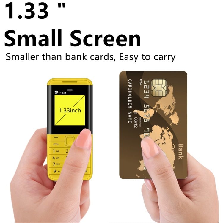 SERVO BM5310 Mini Mobile Phone, Russian Key, 1.33 inch, MTK6261D, 21 Keys, Support Bluetooth, FM, Magic Sound, Auto Call Record, GSM, Triple SIM (Black+green) - Mega Discount Store LebanonLebanon