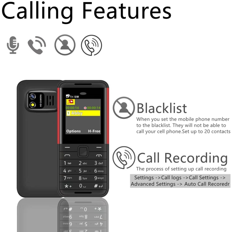 SERVO BM5310 Mini Mobile Phone, Russian Key, 1.33 inch, MTK6261D, 21 Keys, Support Bluetooth, FM, Magic Sound, Auto Call Record, GSM, Triple SIM (White) - Mega Discount Store LebanonLebanon
