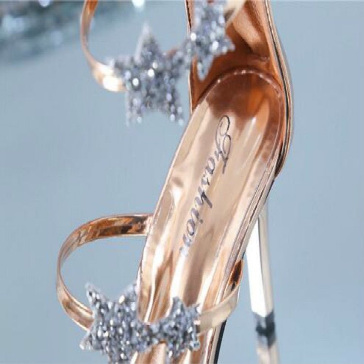 Sexy Peep Toe Five Pointed Star High Heels Sandals Wedding Shoes, Size:37(Silver) - Mega Discount Store LebanonLebanon