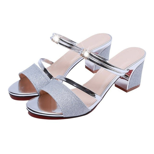 Thick With Open Toe Fish Mouth Sandals, Shoe Size:34(Silver) - Mega Discount Store LebanonLebanon