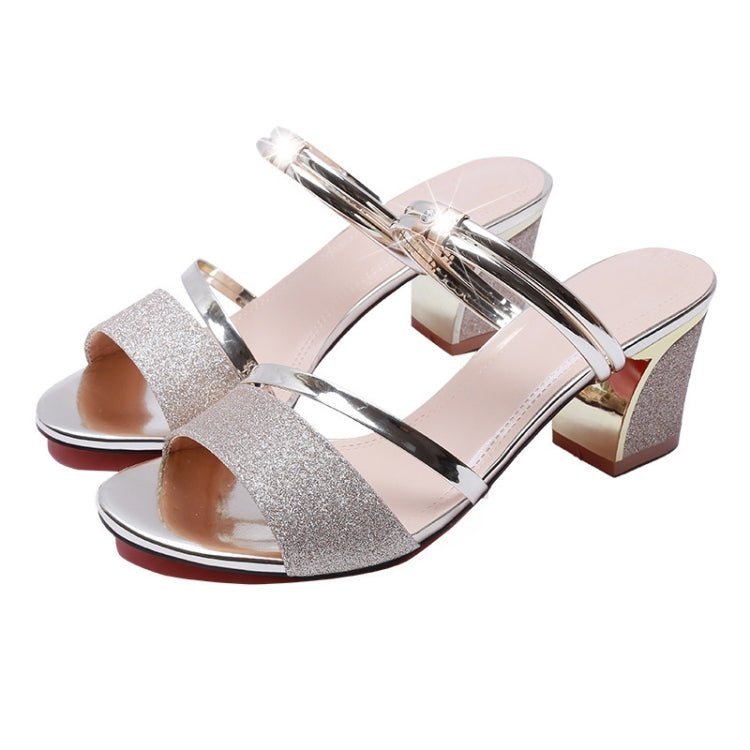 Thick With Open Toe Fish Mouth Sandals, Shoe Size:35(Gold) - Mega Discount Store LebanonLebanon