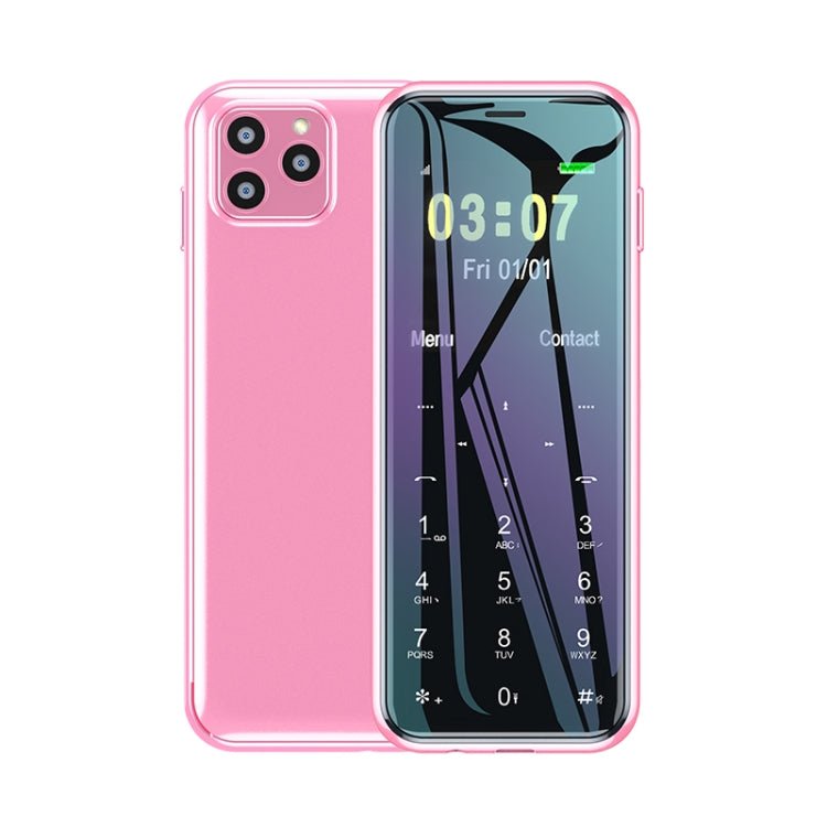 ULCOOL V8 Card Mobile Phone, 1000mAh Battery, 1.44 inch, MTK6261D, Support Bluetooth, FM, Magic Sound, GSM, Dual SIM (Pink) - Mega Discount Store LebanonLebanon