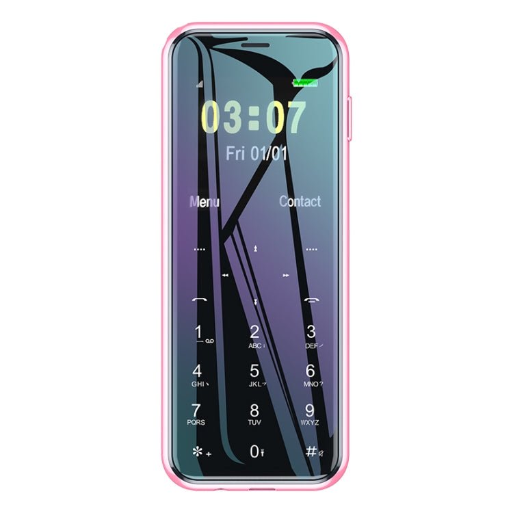 ULCOOL V8 Card Mobile Phone, 1000mAh Battery, 1.44 inch, MTK6261D, Support Bluetooth, FM, Magic Sound, GSM, Dual SIM (Pink) - Mega Discount Store LebanonLebanon