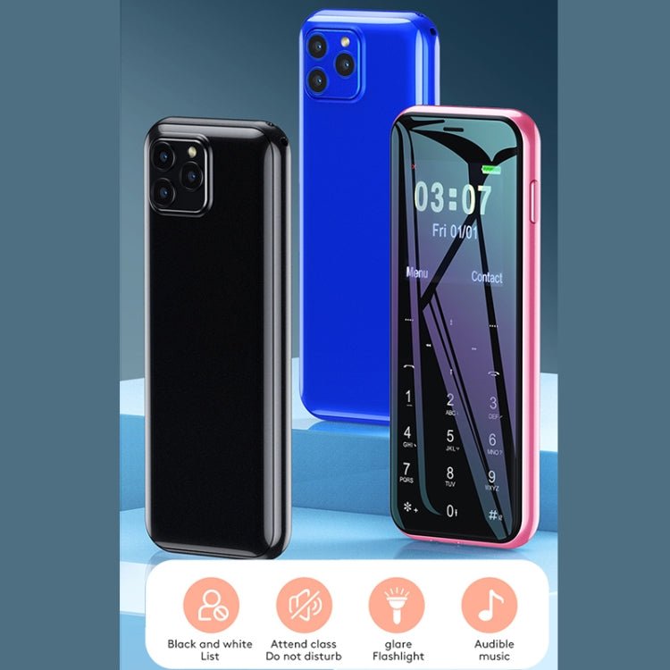 ULCOOL V8 Card Mobile Phone, 1000mAh Battery, 1.44 inch, MTK6261D, Support Bluetooth, FM, Magic Sound, GSM, Dual SIM (Pink) - Mega Discount Store LebanonLebanon