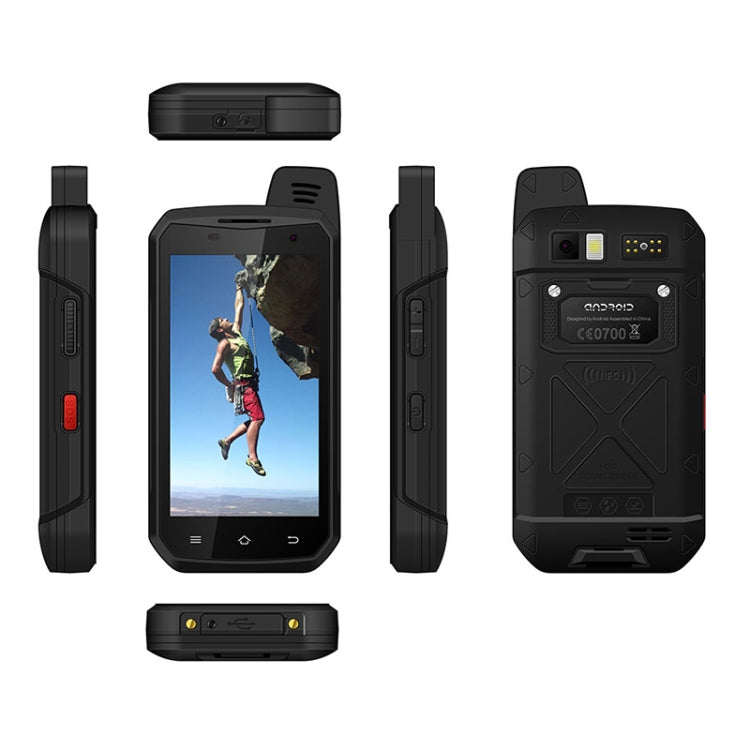 UNIWA B6000 PTT Walkie Talkie Rugged Phone, 4GB+64GB, IP68 Waterproof Dustproof Shockproof, 5000mAh Battery, 4.7 inch Android 9.0 MTK6762 Octa Core up to 2.0GHz, Network: 4G, NFC, OTG (Black) - Mega Discount Store LebanonLebanon