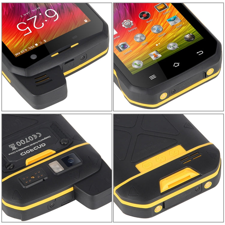 UNIWA B6000 PTT Walkie Talkie Rugged Phone, 4GB+64GB, IP68 Waterproof Dustproof Shockproof, 5000mAh Battery, 4.7 inch Android 9.0 MTK6762 Octa Core up to 2.0GHz, Network: 4G, NFC, OTG (Yellow) - Mega Discount Store LebanonLebanon