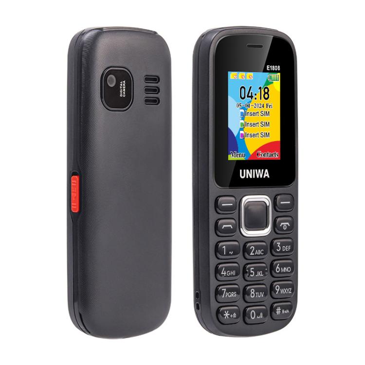 UNIWA E1808 Elder Keypad Phone, 1.77 inch SC6531E, LED Flashlight, 21 Keys, Network: 2G, Triple SIM, EU Plug (Green) - Mega Discount Store LebanonLebanon