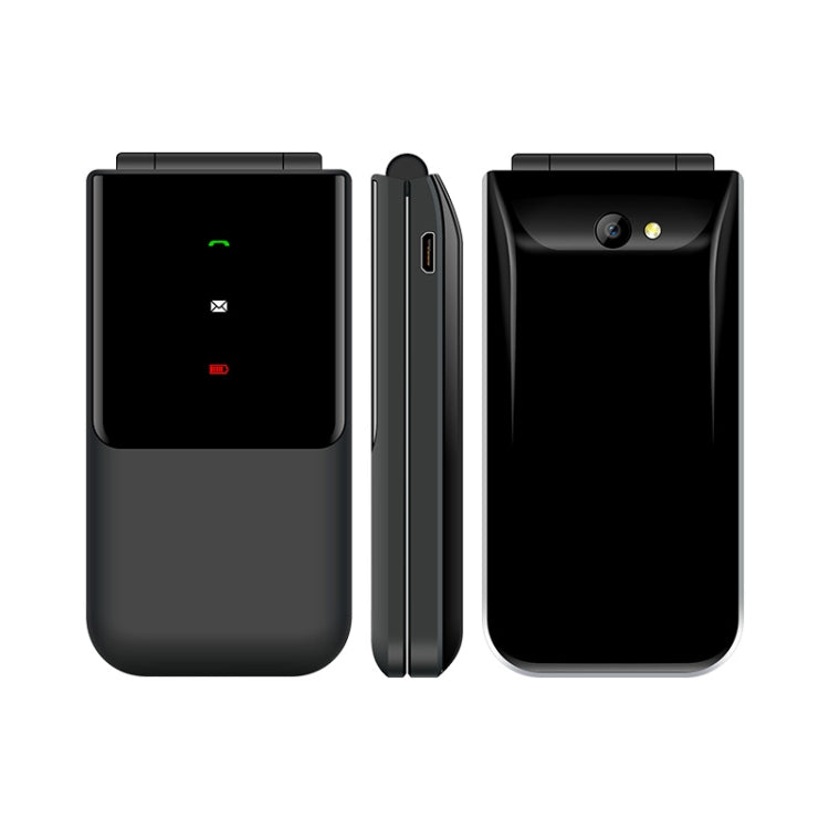 UNIWA F2720 Flip Phone, 1.77 inch, SC6531E, Support Bluetooth, FM, GSM, Dual SIM(Black) - Mega Discount Store LebanonLebanon