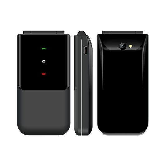 UNIWA F2720 Flip Phone, 1.77 inch, SC6531E, Support Bluetooth, FM, GSM, Dual SIM(Black) - Mega Discount Store LebanonLebanon