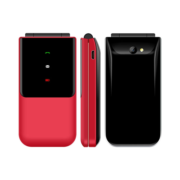 UNIWA F2720 Flip Phone, 1.77 inch, SC6531E, Support Bluetooth, FM, GSM, Dual SIM(Red) - Mega Discount Store LebanonLebanon