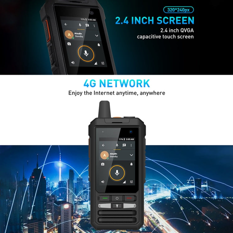 UNIWA F80 Walkie Talkie Rugged Phone, 1GB+8GB, Waterproof Dustproof Shockproof, 5300mAh Battery, 2.4 inch Android 8.1 Qualcomm MSM8909 Quad Core up to 1.1GHz, Network: 4G, Dual SIM, PPT, SOS (Black) - Mega Discount Store LebanonLebanon