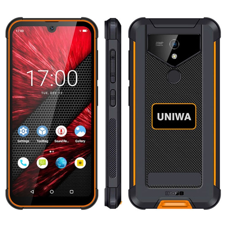 UNIWA F965 Pro Rugged Smart Phone, 6GB+128GB, 6 inch Android 13, MT6762 Octa Core, Network: 4G, NFC, PoC, SOS, US Plug (Black+Orange) - Mega Discount Store LebanonLebanon
