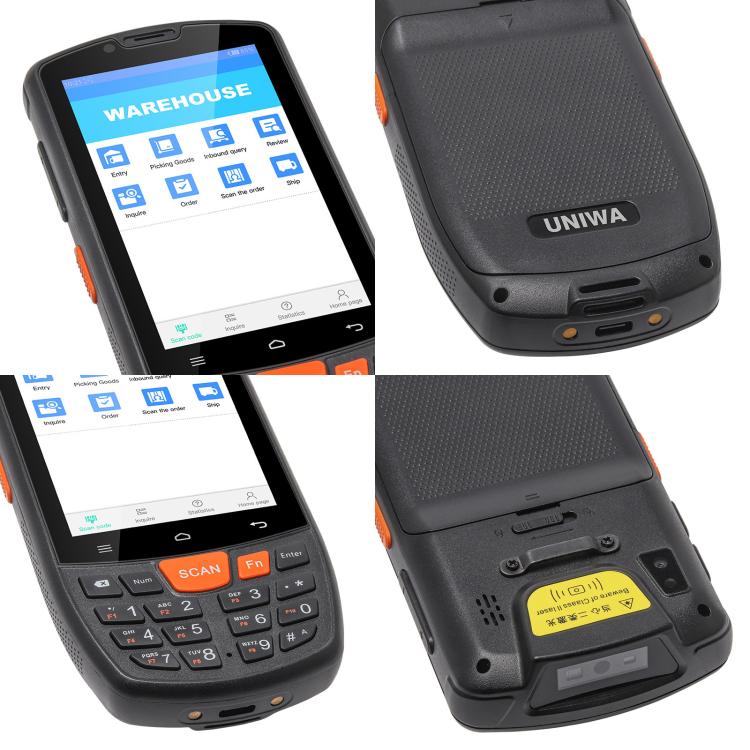 UNIWA HS006 Industrial PDA QR Code Scanner, 2GB+16GB, 4.0 inch Android 11 MediaTek MT6762 Octa Core, NFC, Network: 4G (EU Plug) - Mega Discount Store LebanonLebanon