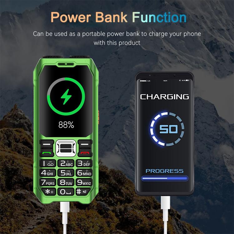 UNIWA M6000 Big Speaker Keypad Phone, 2.4 inch, Dual Flashlights, 21 Keys, SOS, FM, 4 SIM, GSM, Plug:AU Plug(Black) - Mega Discount Store LebanonLebanon