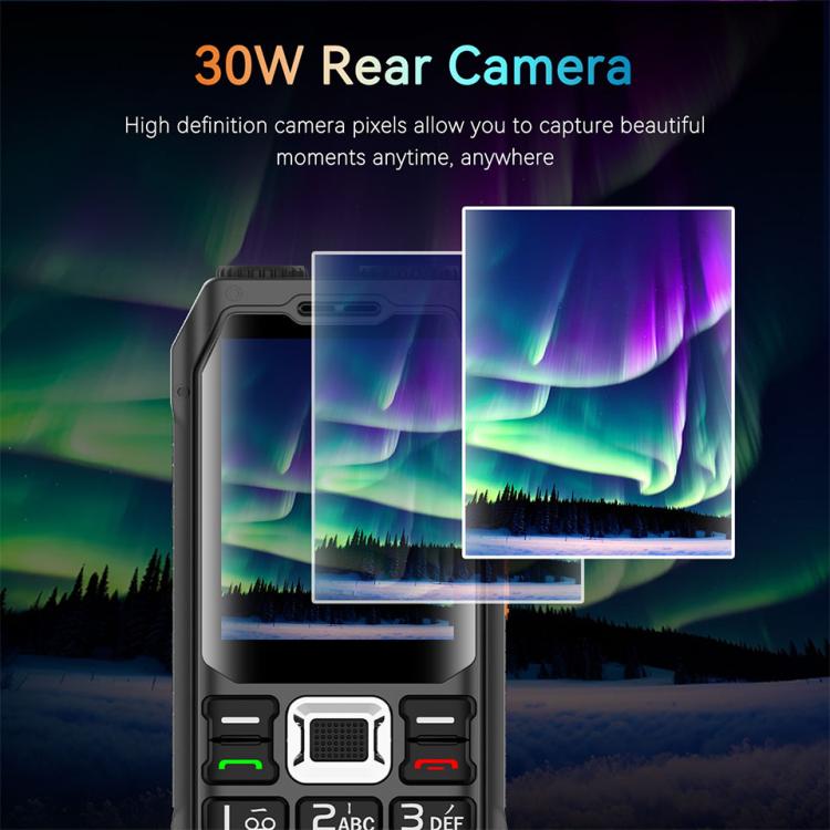 UNIWA M6000 Big Speaker Keypad Phone, 2.4 inch, Dual Flashlights, 21 Keys, SOS, FM, 4 SIM, GSM, Plug:EU Plug(Black) - Mega Discount Store LebanonLebanon