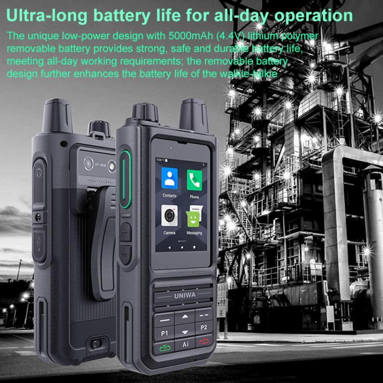UNIWA NR120 PoC Walkie - Talkie Rugged Phone, 3GB+32GB, 2.4 inch Android 13 Unisoc T158 Octa Core, Network: 5G, NFC, SOS, Plug:US Plug(Black) - Mega Discount Store LebanonLebanon
