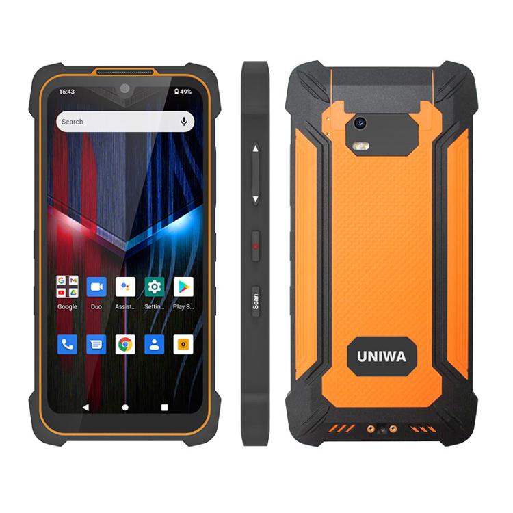 UNIWA P551 Handheld PDA Rugged Phone, 4GB+64GB, 5.5 inch Android 11 Mediatek MT6765 Helio P35 Octa Core, Network: 4G, Plug:EU Plug(Orange) - Mega Discount Store LebanonLebanon