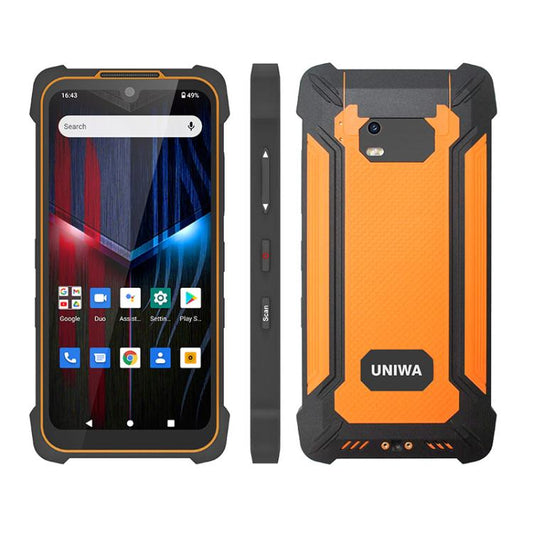 UNIWA P551 Handheld PDA Rugged Phone, 4GB+64GB, 5.5 inch Android 11 Mediatek MT6765 Helio P35 Octa Core, Network: 4G, Plug:US Plug(Orange) - Mega Discount Store LebanonLebanon