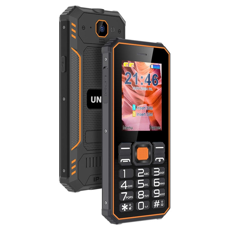 UNIWA S2 IP68 Rugged Keypad Phone, 2.4 inch Mediatek MT6261, 2500mAh Battery, 21 Keys, Network: 2G (Black+Orange) - Mega Discount Store LebanonLebanon