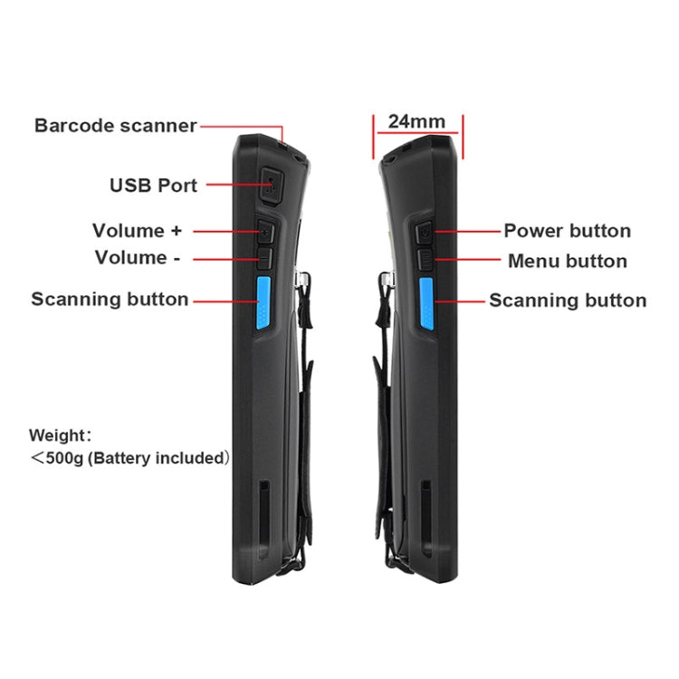 UNIWA S9000 Scanner Terminal Rugged Phone, 2GB+16GB, Waterproof Dustproof Shockproof, 4800mAh Battery, 5.0 inch Android 9.0 MTK6761 Quad Core up to 2.0GHz, Network: 4G(Black) - Mega Discount Store LebanonLebanon