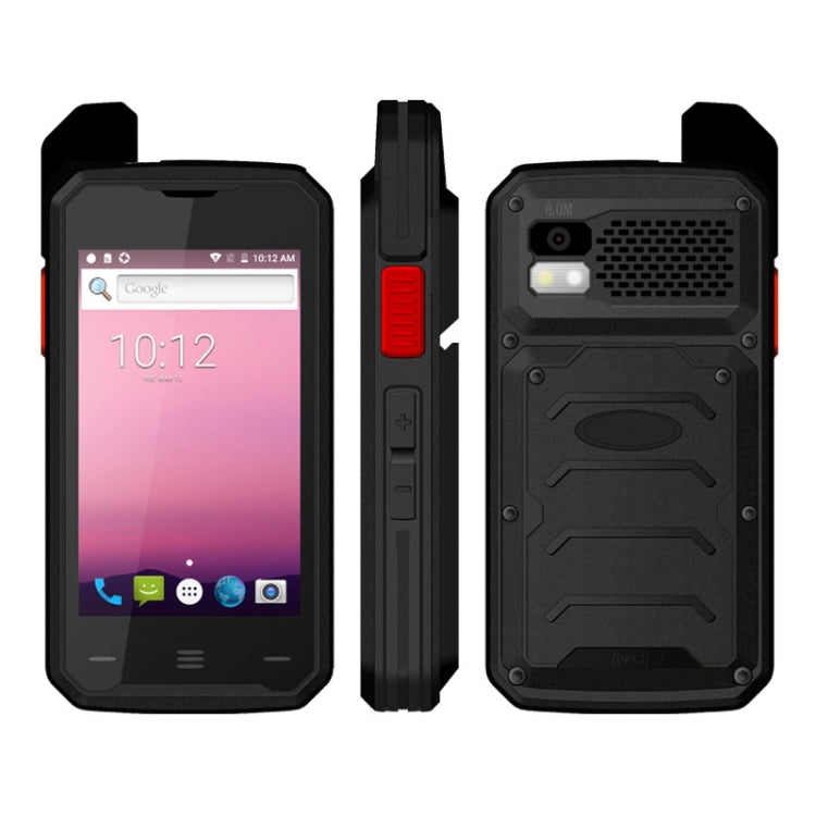 UNIWA T101 Walkie Talkie Rugged Phone, 2GB+16GB, IP67 Waterproof Dustproof Shockproof, 4600mAh Battery, 4.0 inch Android 7.0 MTK6753 Octa Core up to 1.3GHz, Network: 4G, NFC, POC, SOS(Black) - Mega Discount Store LebanonLebanon
