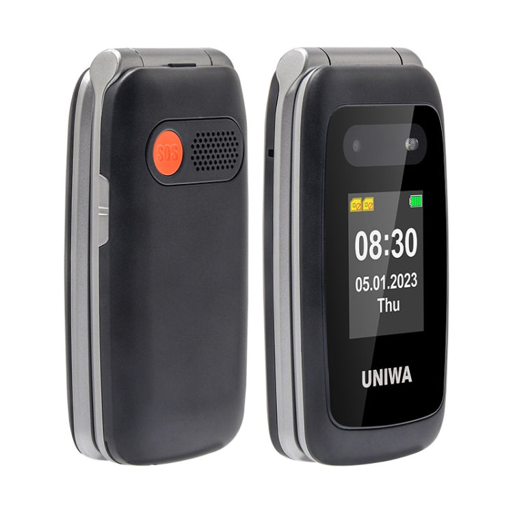 UNIWA V202T 4G Flip Style Phone, 2.4 inch Unisoc T107 Cat.1, SOS, FM, Dual SIM Cards, 21 Keys(Blue) - Mega Discount Store LebanonLebanon
