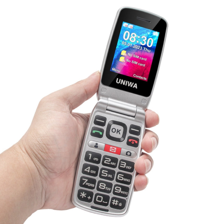 UNIWA V202T 4G Flip Style Phone, 2.4 inch Unisoc T107 Cat.1, SOS, FM, Dual SIM Cards, 21 Keys(Red) - Mega Discount Store LebanonLebanon