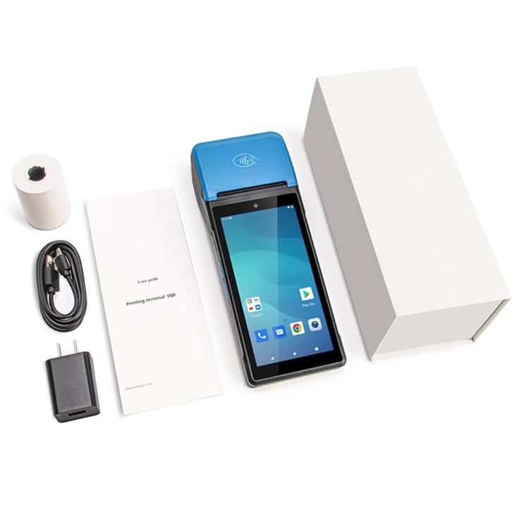 UNIWA V6P Thermal Label Printer Handheld PDA, 2GB+16GB, 5.45 inch Android 12 Mediatek MT6761 Quad Core, NFC, Network: 4G, Plug:UK Plug(Black Blue) - Mega Discount Store LebanonLebanon