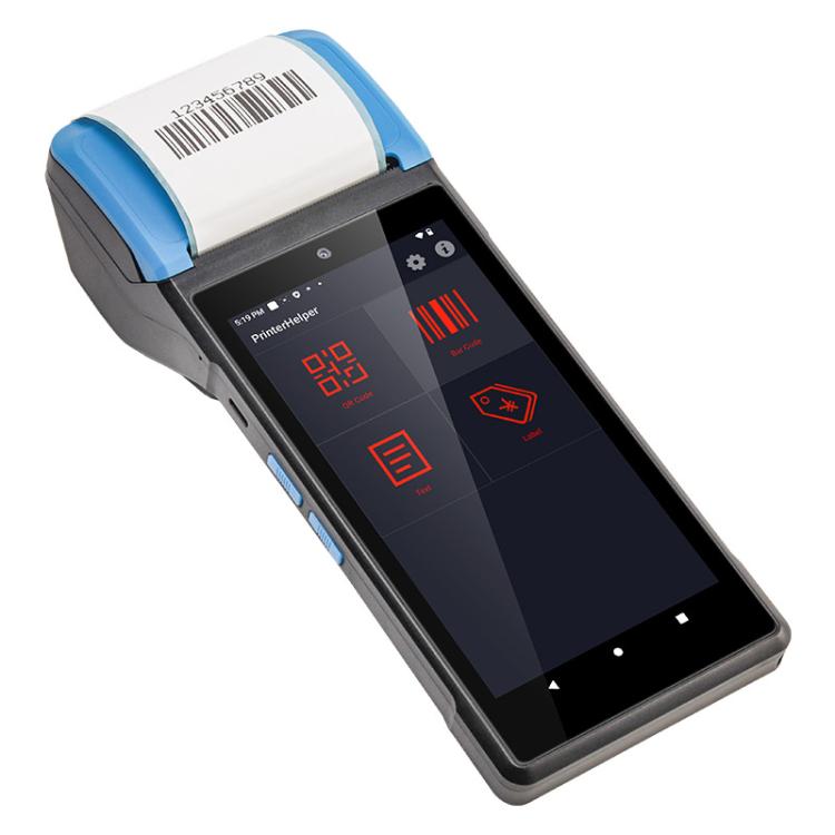UNIWA V6P Thermal Label Printer Handheld PDA, 2GB+16GB, 5.45 inch Android 12 Mediatek MT6761 Quad Core, NFC, Network: 4G, Plug:US Plug(Black Blue) - Mega Discount Store LebanonLebanon
