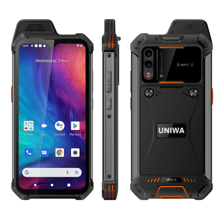 UNIWA W888 HD+ Rugged Phone, 4GB+64GB, 6.3 inch Android 11 Mediatek MT6765 Helio P35 Octa Core up to 2.3GHz, NFC, OTG, Network: 4G(Black Orange) - Mega Discount Store LebanonLebanon