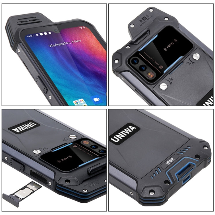 UNIWA W888 Standard Rugged Phone, 4GB+64GB, IP68 Waterproof Dustproof Shockproof, 5000mAh Battery, 6.3 inch Android 11 MTK6765 Helio P35 Octa Core up to 2.35GHz, Network: 4G, NFC, OTG(Black) - Mega Discount Store LebanonLebanon