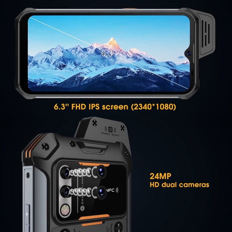UNIWA W888 Standard Rugged Phone, 4GB+64GB, IP68 Waterproof Dustproof Shockproof, 5000mAh Battery, 6.3 inch Android 11 MTK6765 Helio P35 Octa Core up to 2.35GHz, Network: 4G, NFC, OTG(Black) - Mega Discount Store LebanonLebanon