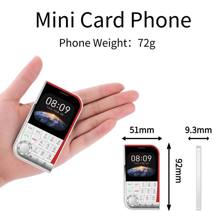 V10 Card Mobile Phone, 2.01 inch, MTK6261D, Support Bluetooth, FM, Torch, GSM, Dual SIM (Black) - Mega Discount Store LebanonLebanon