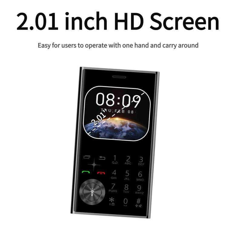 V8 Card Mobile Phone, 2.01 inch, MTK6261D, Support Bluetooth, FM, Torch, GSM, Dual SIM (Black) - Mega Discount Store LebanonLebanon