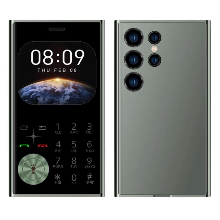 V8 Card Mobile Phone, 2.01 inch, MTK6261D, Support Bluetooth, FM, Torch, GSM, Dual SIM (Dark Green) - Mega Discount Store LebanonLebanon