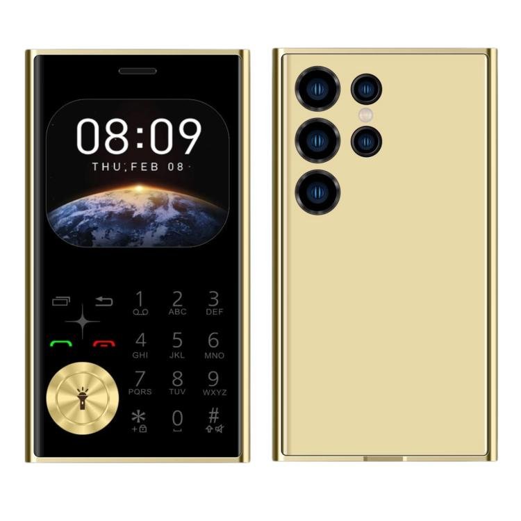 V8 Card Mobile Phone, 2.01 inch, MTK6261D, Support Bluetooth, FM, Torch, GSM, Dual SIM (Gold) - Mega Discount Store LebanonLebanon
