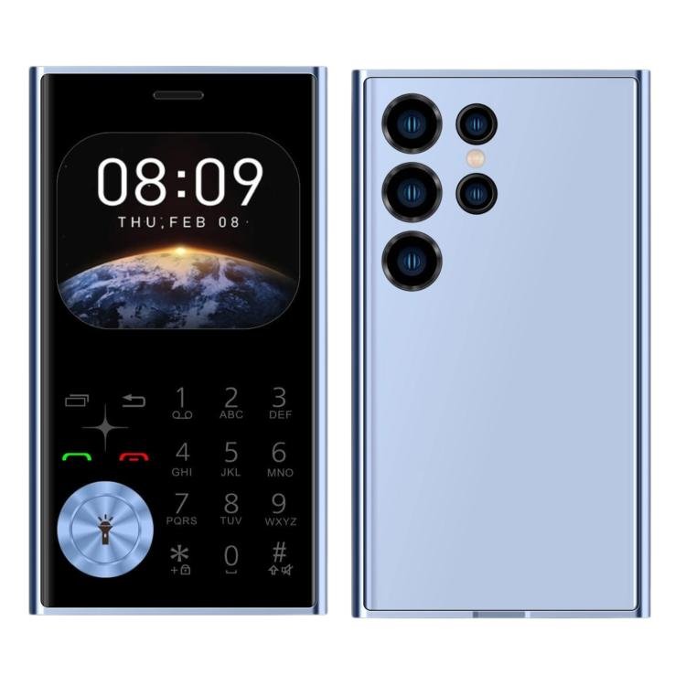 V8 Card Mobile Phone, 2.01 inch, MTK6261D, Support Bluetooth, FM, Torch, GSM, Dual SIM (Sky Blue) - Mega Discount Store LebanonLebanon