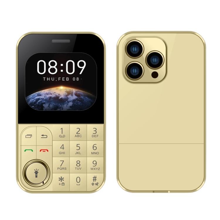 V9 Card Mobile Phone, 2.01 inch, MTK6261D, Support Bluetooth, FM, Torch, GSM, Dual SIM (Gold) - Mega Discount Store LebanonLebanon