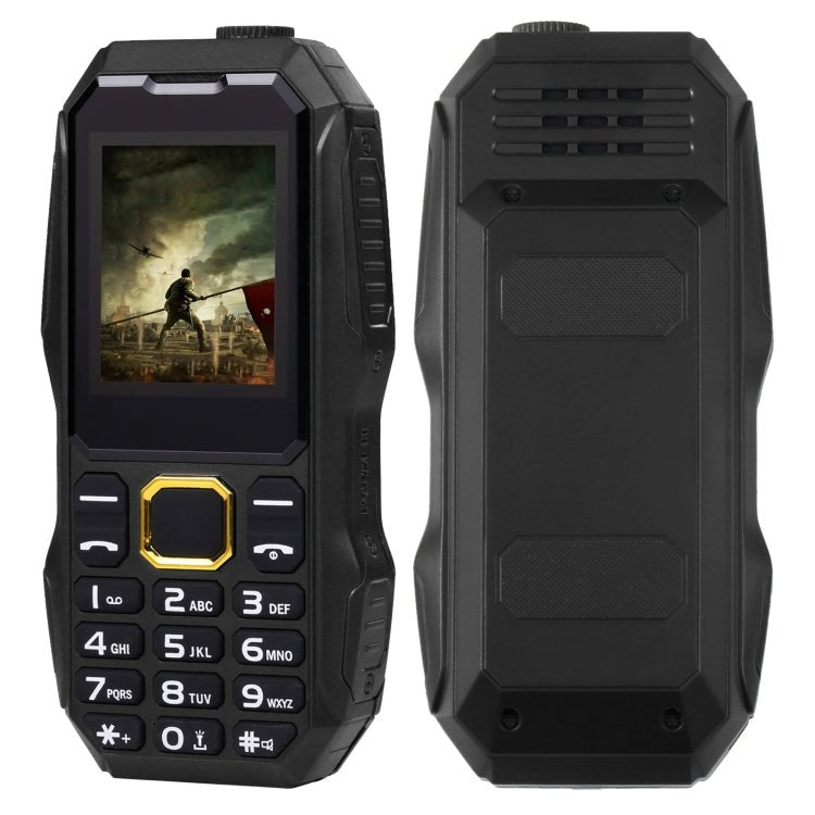 W2025 Triple Proofing Elder Phone, Waterproof Shockproof Dustproof, 5800mAh Battery, 1.8 inch, 21 Keys, LED Flashlight, Dual SIM(Black) - Mega Discount Store LebanonLebanon