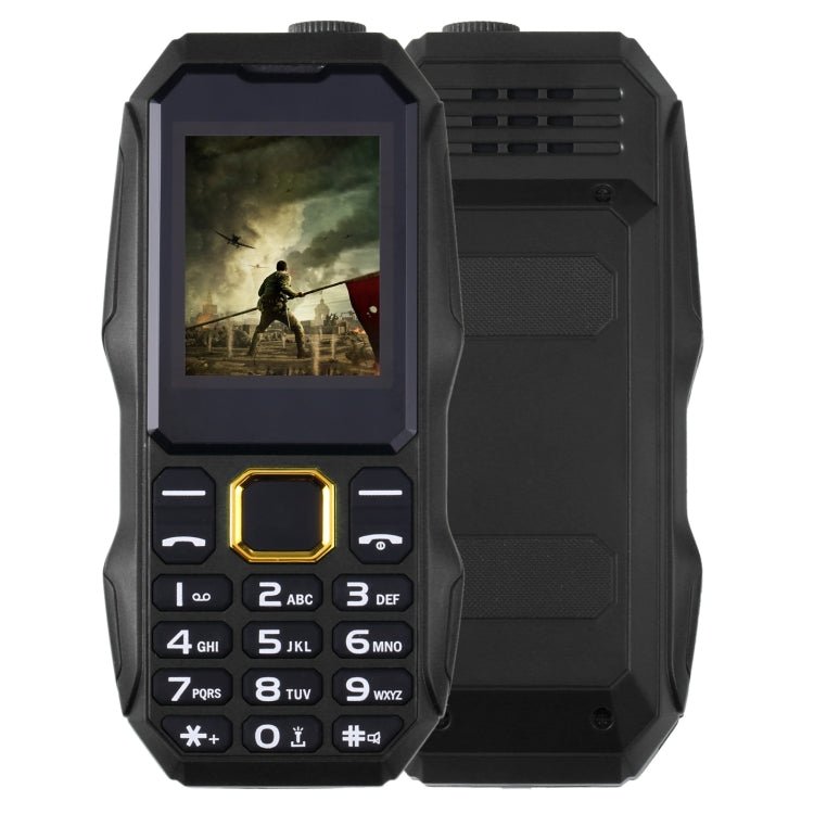 W2025 Triple Proofing Elder Phone, Waterproof Shockproof Dustproof, 5800mAh Battery, 1.8 inch, 21 Keys, LED Flashlight, Dual SIM(Black) - Mega Discount Store LebanonLebanon