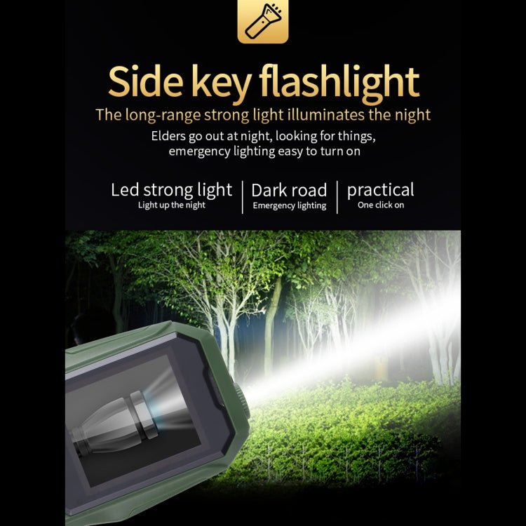 W2025 Triple Proofing Elder Phone, Waterproof Shockproof Dustproof, 5800mAh Battery, 1.8 inch, 21 Keys, LED Flashlight, Dual SIM(Green) - Mega Discount Store LebanonLebanon