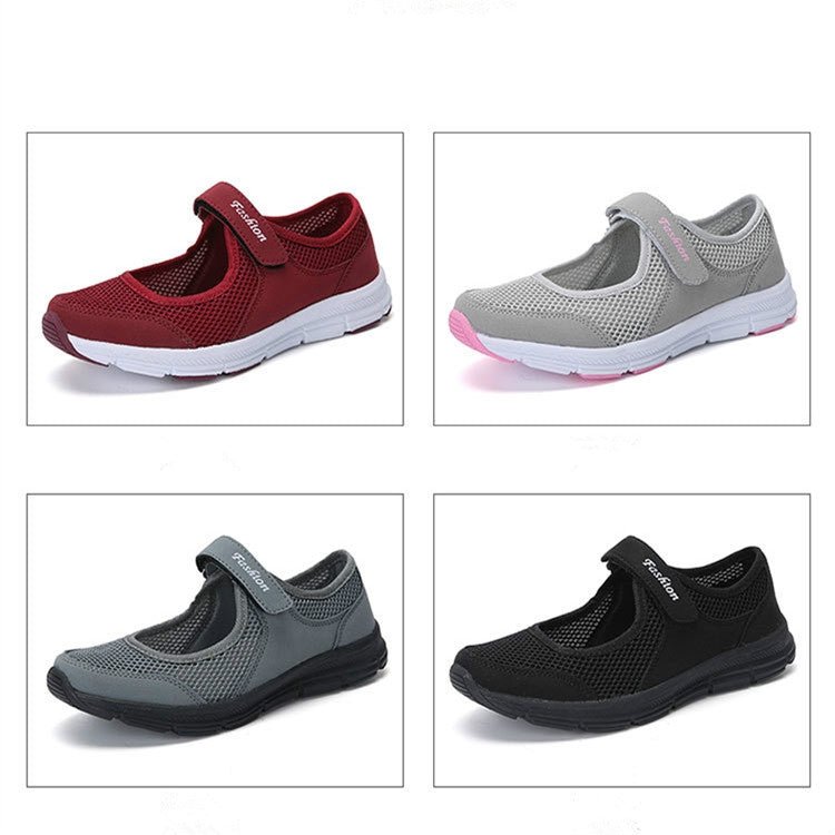 Women Casual Mesh Flat Shoes Soft Sneakers, Size:40(Red) - Mega Discount Store LebanonLebanon