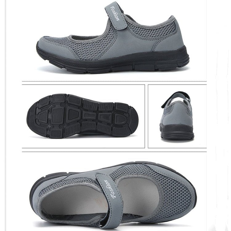 Women Casual Mesh Flat Shoes Soft Sneakers, Size:41(Dark gray) - Mega Discount Store LebanonLebanon