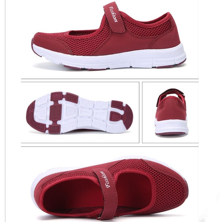 Women Casual Mesh Flat Shoes Soft Sneakers, Size:41(Red) - Mega Discount Store LebanonLebanon