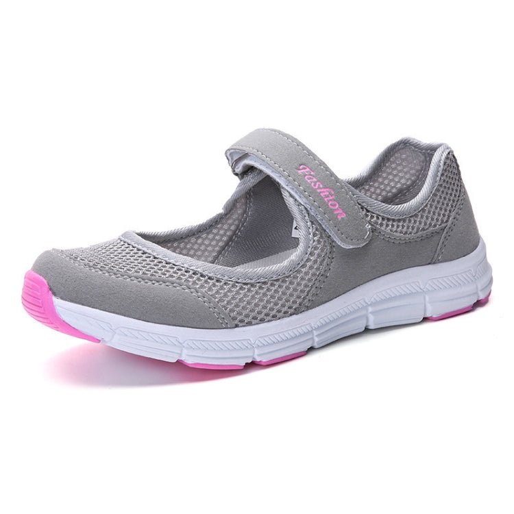 Women Casual Mesh Flat Shoes Soft Sneakers, Size:42(Gray) - Mega Discount Store LebanonLebanon